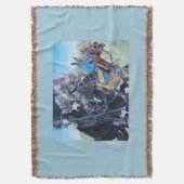 middeleeuwse ridder over paarden historische kunst deken (Voorkant Verticaal)