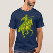 Middeleeuwse ridder te paard Jousting T-shirt (Voorkant)