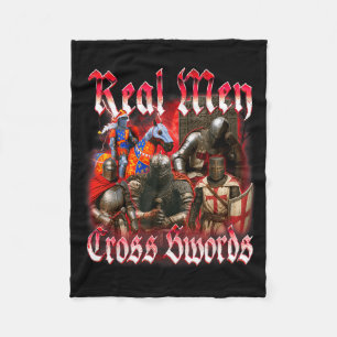 Middeleeuwse Ridderpantser Meme Renaissance Echte Fleece Deken