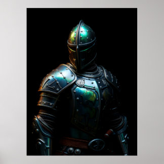Middeleeuwse Ridderrusting, Abstracte Kleuren Poster