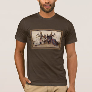 middeleeuwse ridders te paard t-shirt