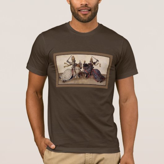 middeleeuwse ridders te paard t-shirt (Voorkant)