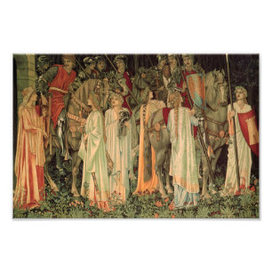 Middeleeuwse Ridders van de Ronde Tafel Foto Afdruk