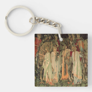 Middeleeuwse Ridders van de Ronde Tafel Sleutelhanger