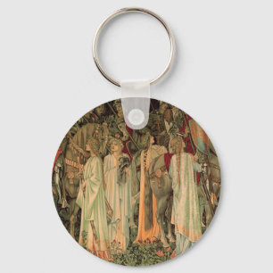 Middeleeuwse Ridders van de Ronde Tafel Sleutelhanger