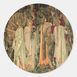 Middeleeuwse Ridders van de Ronde Tafel Sticker