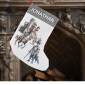 Middeleeuwse ridders Waterverf Kleine Kerstsok