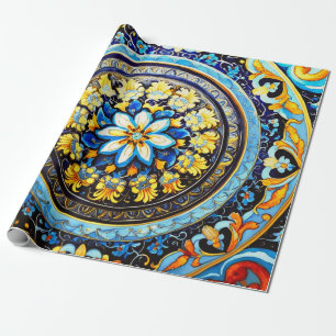 Middeleeuwse Romeinse Italiaanse Spaanse Bloemende Cadeaupapier