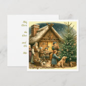 Middeleeuwse Rustieke Kerstkaart (Voorkant / Achterkant)