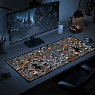 Middeleeuwse Rustieke Trunk Iron Print Desk Mat