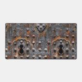 Middeleeuwse Rustieke Trunk Iron Print Desk Mat (Voorkant)