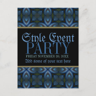 Middeleeuwse schaduwen Pattern Party Nodig Post Ka Uitnodiging Briefkaart