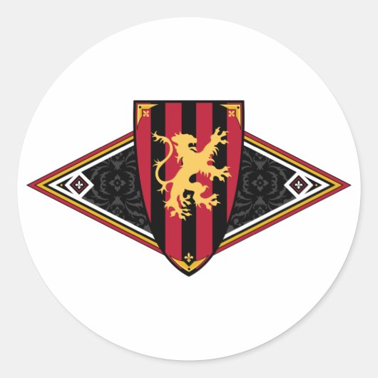middeleeuwse schild Sticker (Voorkant)