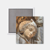 Middeleeuwse schoonheid vanaf Grote Markt in Bruss Magneet (Voorkant / Achterkant)