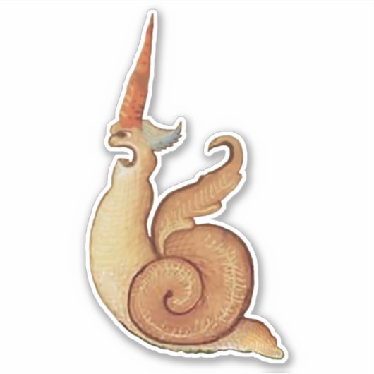 Middeleeuwse "Schreeuwende Slak" Vinyl Sticker (Voorkant)