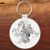 middeleeuwse Sleutelhanger van de Mongol-krijger (Voorkant)