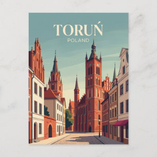 Middeleeuwse stad Toruń Polen Briefkaart
