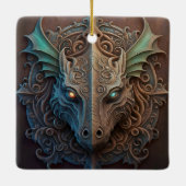 Middeleeuwse steen Gargoyle Dragon Carving Keramisch Ornament (Achterkant)