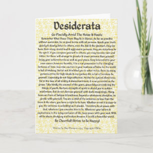Middeleeuwse stijl DESIDERATA Kaart
