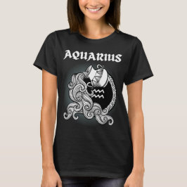 Middeleeuwse stijl Zodiac Aquarius T-shirt