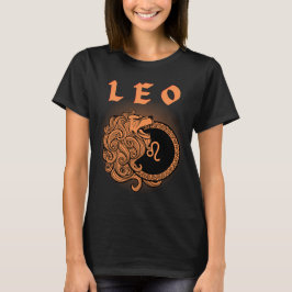 Middeleeuwse stijl Zodiac Leo T-shirt