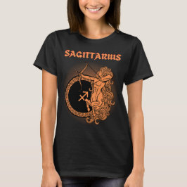Middeleeuwse stijl Zodiac Sagittarius T-shirt