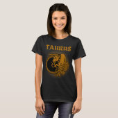 Middeleeuwse stijl Zodiac Taurus T-shirt (Voorkant volledig)