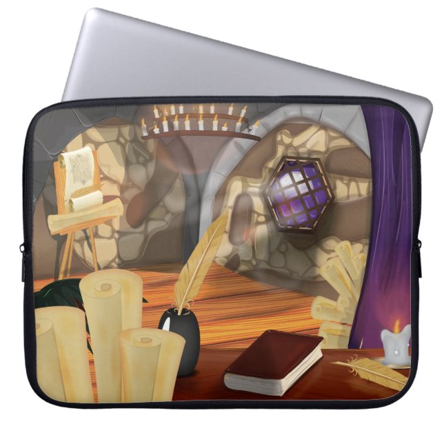 Middeleeuwse Studie Laptop Sleeve (Voorkant)
