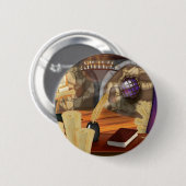 Middeleeuwse Studie Ronde Button 5,7 Cm (Voorkant /achterkant)