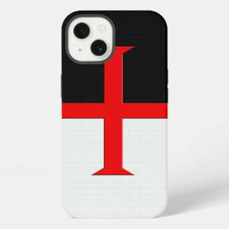 Middeleeuwse Tempeliers Kruis Vlag iPhone 13 Hoesje