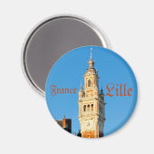 Middeleeuwse toren in Lille, Frankrijk Magneet (Voorkant / Achterkant)