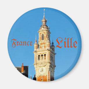 Middeleeuwse toren in Lille, Frankrijk reissouveni Magneet