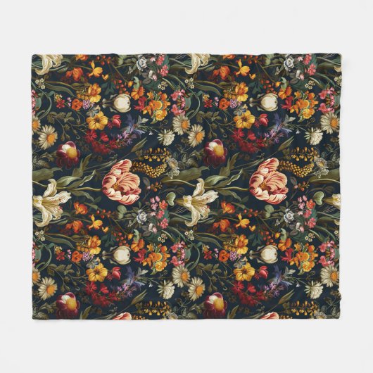 Middeleeuwse tuin fleece deken (Voorkant (Horizontaal))