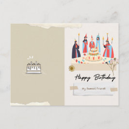 Middeleeuwse verjaardagskaart briefkaart