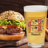 Middeleeuwse verlichte brief A-monogram Glas