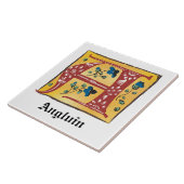 Middeleeuwse verlichte brief A-monogram Tegeltje (Zijkant)