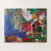 Middeleeuwse verlichte kunst "De Aankondiging" Legpuzzel (Horizontaal)