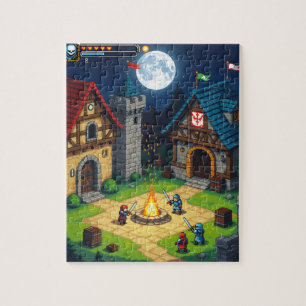 middeleeuwse verzameling legpuzzel
