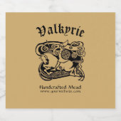  middeleeuwse Viking Valkyrie Sjabloon Bier Etiket (Enkel label)