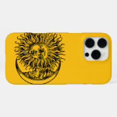 Middeleeuwse zon en maan iPhone hoesje (Achterkant horizontaal)