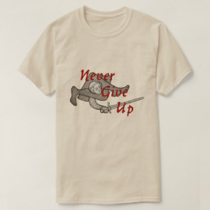 Middeleeuwse Zwaardvechter "Nooit Opgeven" T-shirt
