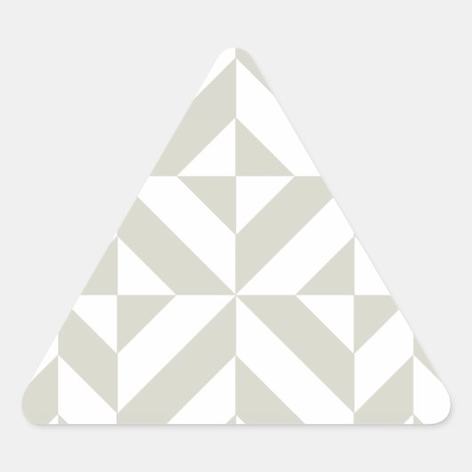 Middelgrijs geometrische decobeugel driehoek sticker (Voorkant)