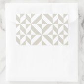 Middelgrijs geometrische decobeugel rechthoekige sticker (Tas)