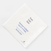 Middelgroot blauw en wit seminar-Logo Servet (Hoek)