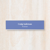 Middelgroot blauw, professioneel laagje deurbordje (Voorkant)