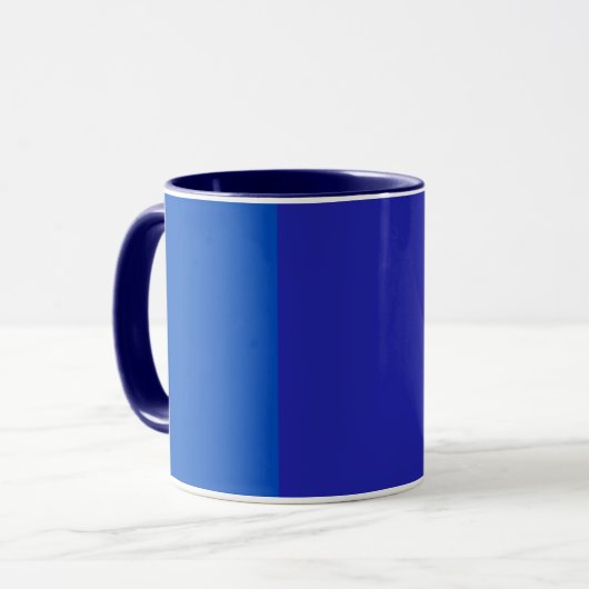Middelgroot blauw- Sterk blauw- Grayish azure Mok (Voorkant links)