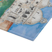 Middelgroot decoratief glazen snijvlak snijplank (Hoek)