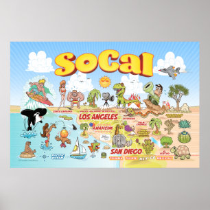 Middelgroot SoCal-Poster Poster