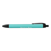 Middelgroot Turquoise Gepersonaliseerd Zwarte Inkt Pen (Bovenkant)