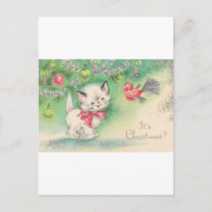 middelgrote Baby Puppy Kitten Briefkaart